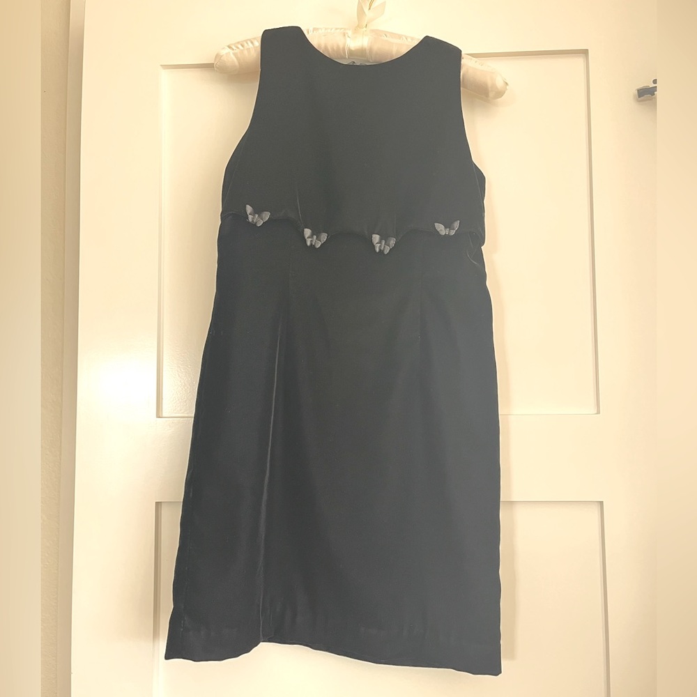 Black Velvet Holiday Party Dress Nicole Miller Girl's Size: 10/12